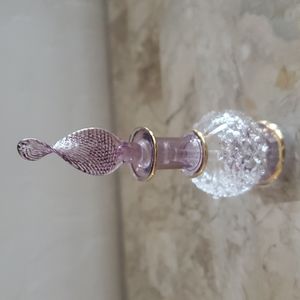 Purple & Gold Tone Faux Crystal Jar nwot